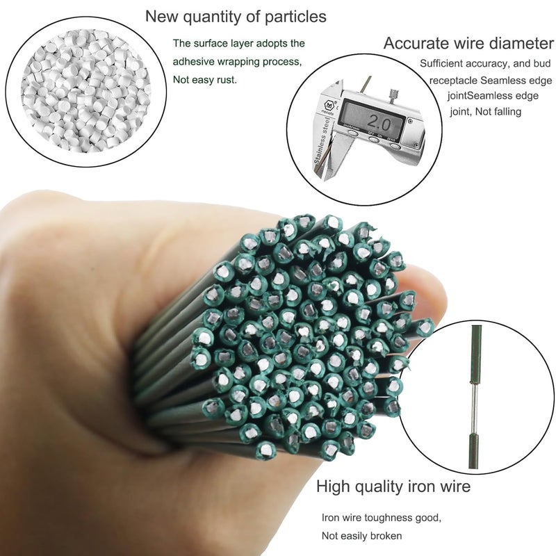 Arlai Floral Arrangement Kit, with 3 Rolls Green Flower Paper Tape and (2 Guage) 16" Floral Stem Wire 50pcs for Bouquet Stem Wrap Florist, Wreath Making Supplies - Image 3